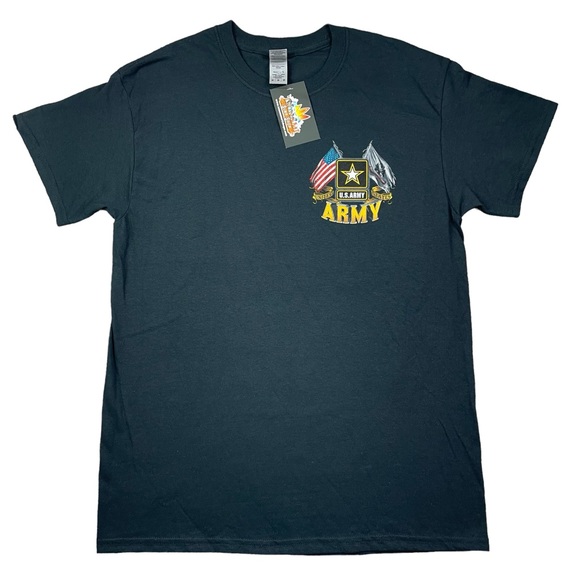 NEW with Tags United States Army American Flag USA Black Men’s t-shirt size M - Picture 2 of 10